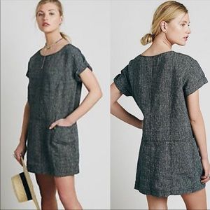 Free people Endless Shore linen dress black tunic